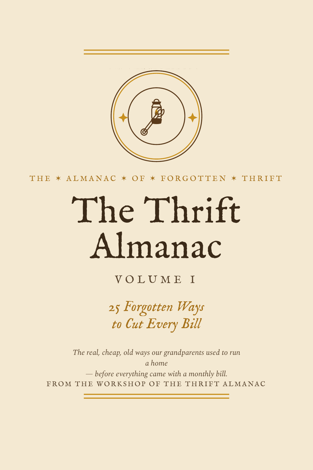 The Thrift Almanac, Volume I — cover